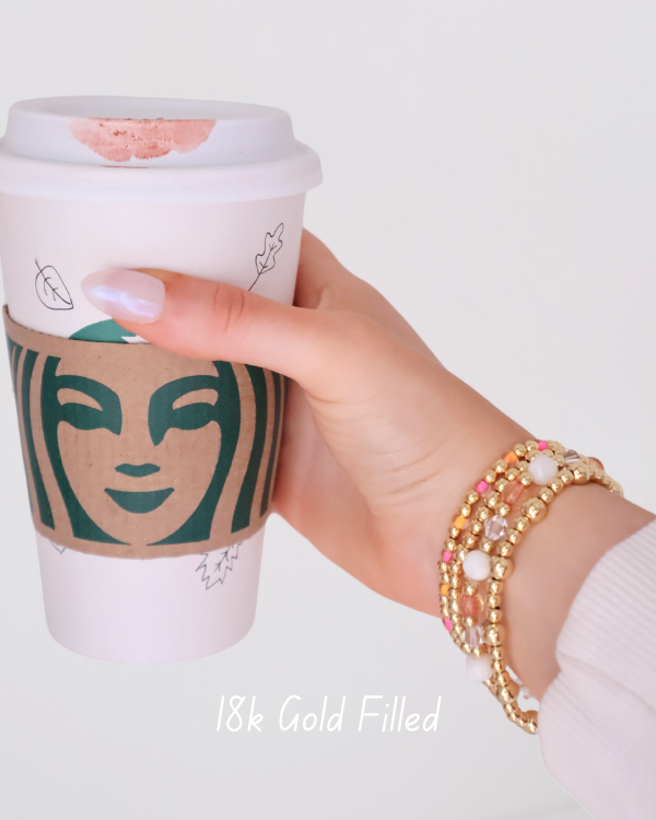 18K Gold Filled Pumpkin Cream Bracelet