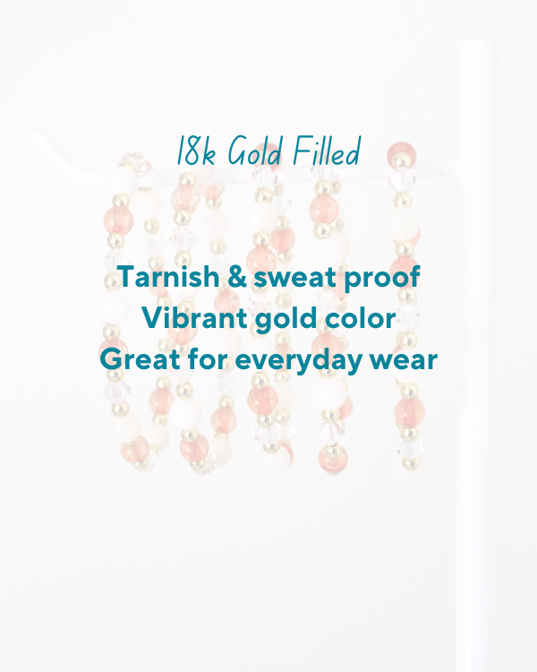 18K Gold Filled Pumpkin Cream Bracelet