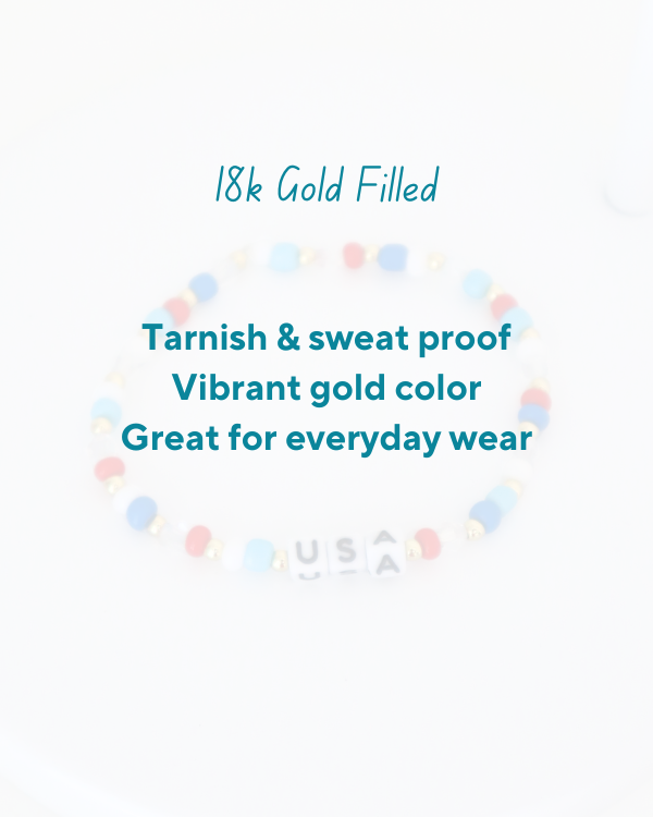 18K Gold Filled USA Bracelet