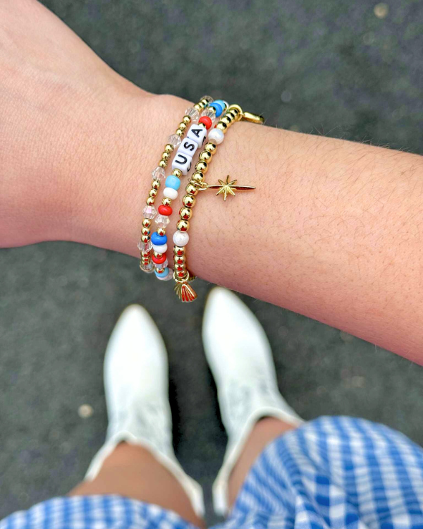 18K Gold Filled USA Bracelet