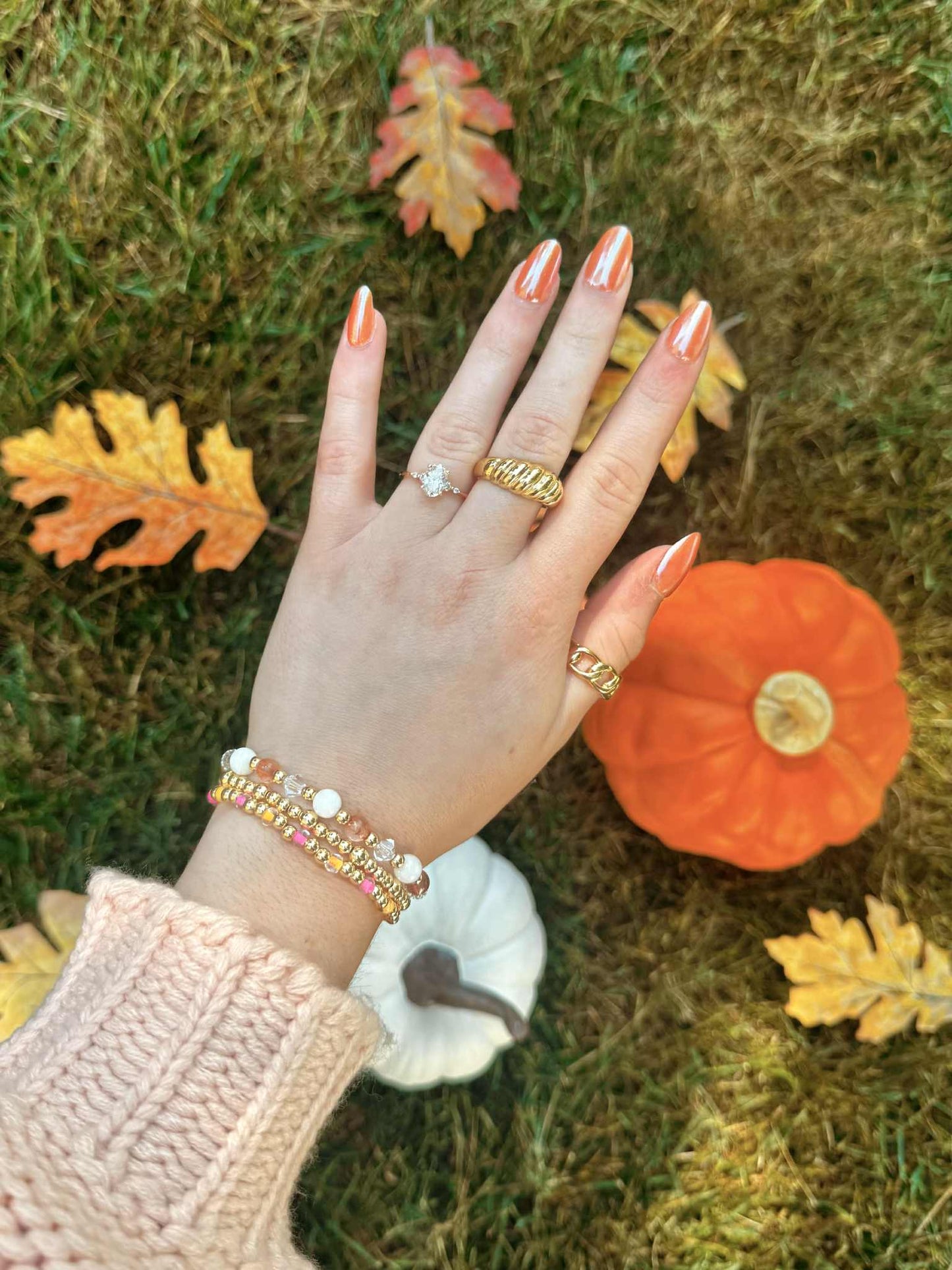 18K Gold Filled Neon Pumpkin Bracelet