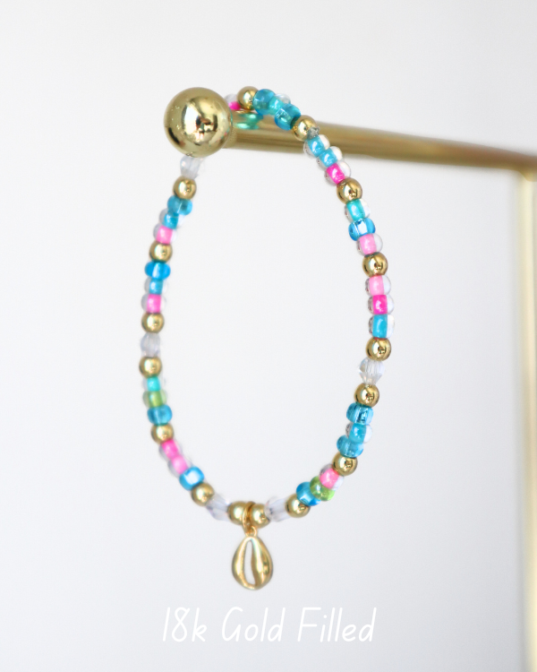 18K Gold Filled Confetti Shores Charm Bracelet