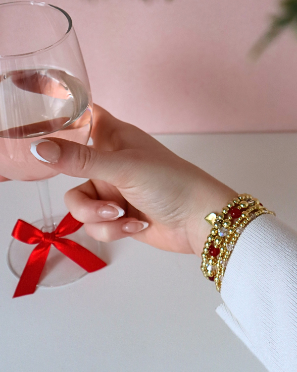 18K Gold Filled Cranberry Spritz Bracelet
