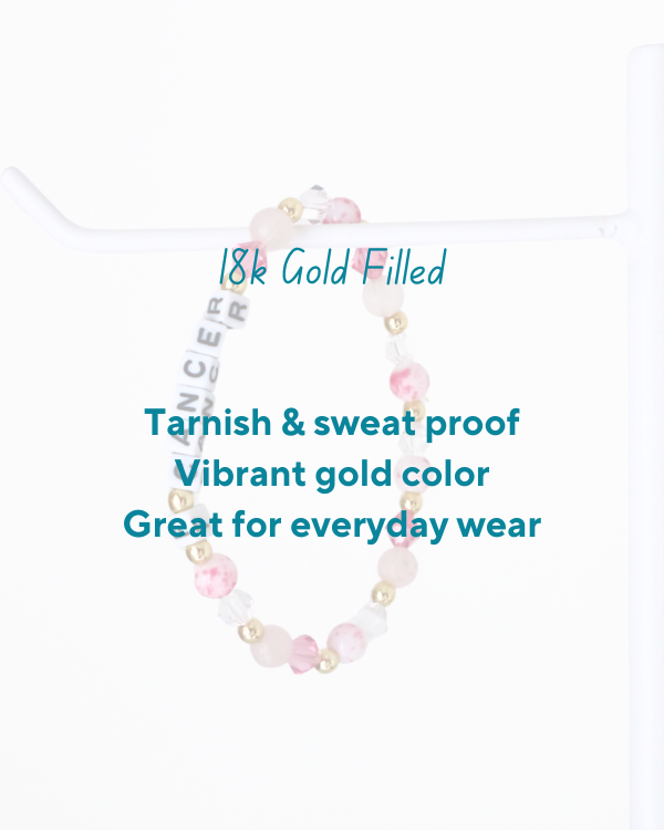 18K Gold Filled F Cancer Bracelet