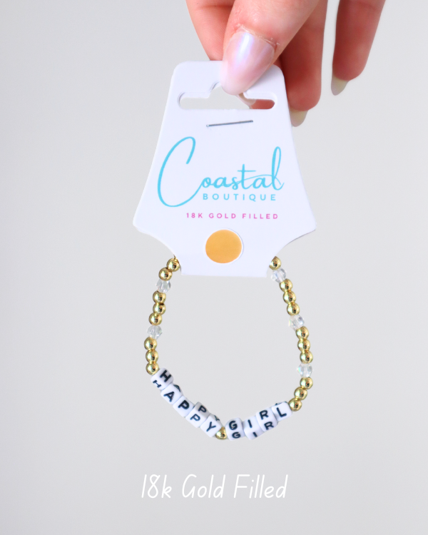 18K Gold Filled Happy Girl Bracelet