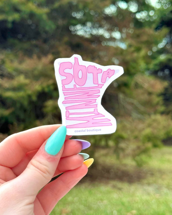 Pink Minnesota Sticker