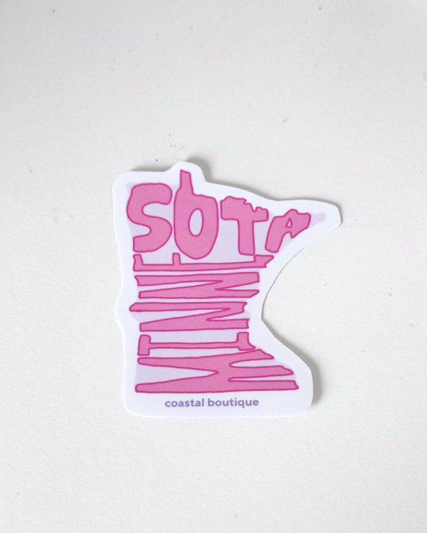 Pink Minnesota Sticker