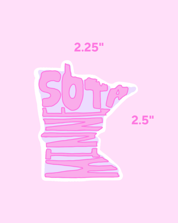 Pink Minnesota Sticker