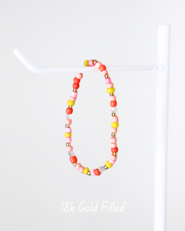18K Gold Filled Strawberry Sunset Bracelet