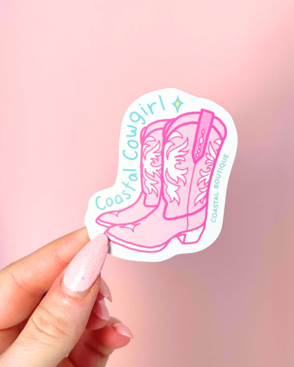 Pink Coastal Cowgirl Sticker