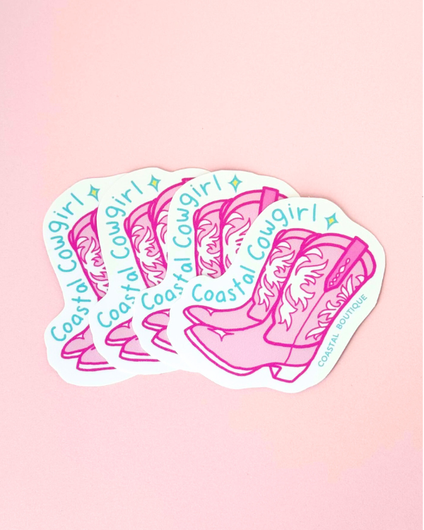 Pink Coastal Cowgirl Sticker