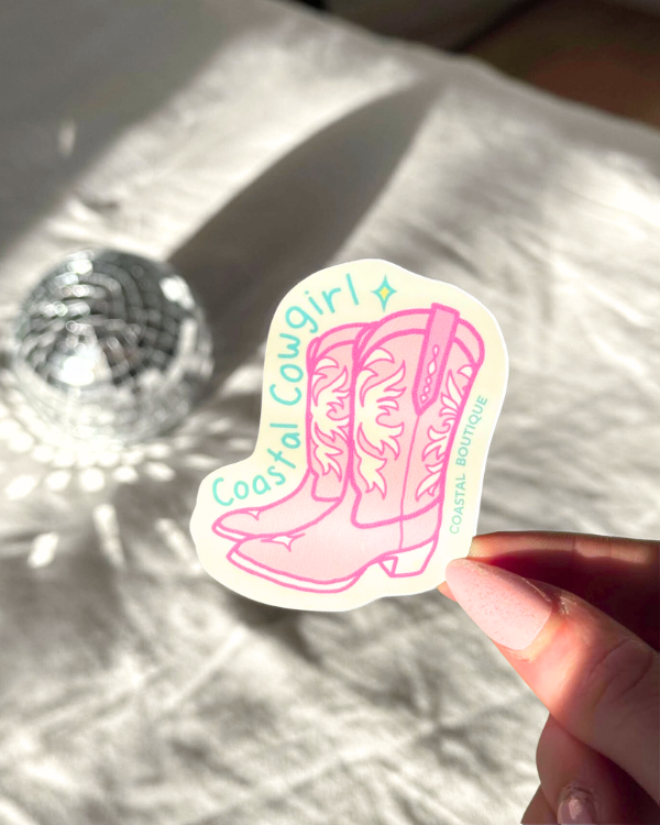 Pink Coastal Cowgirl Sticker