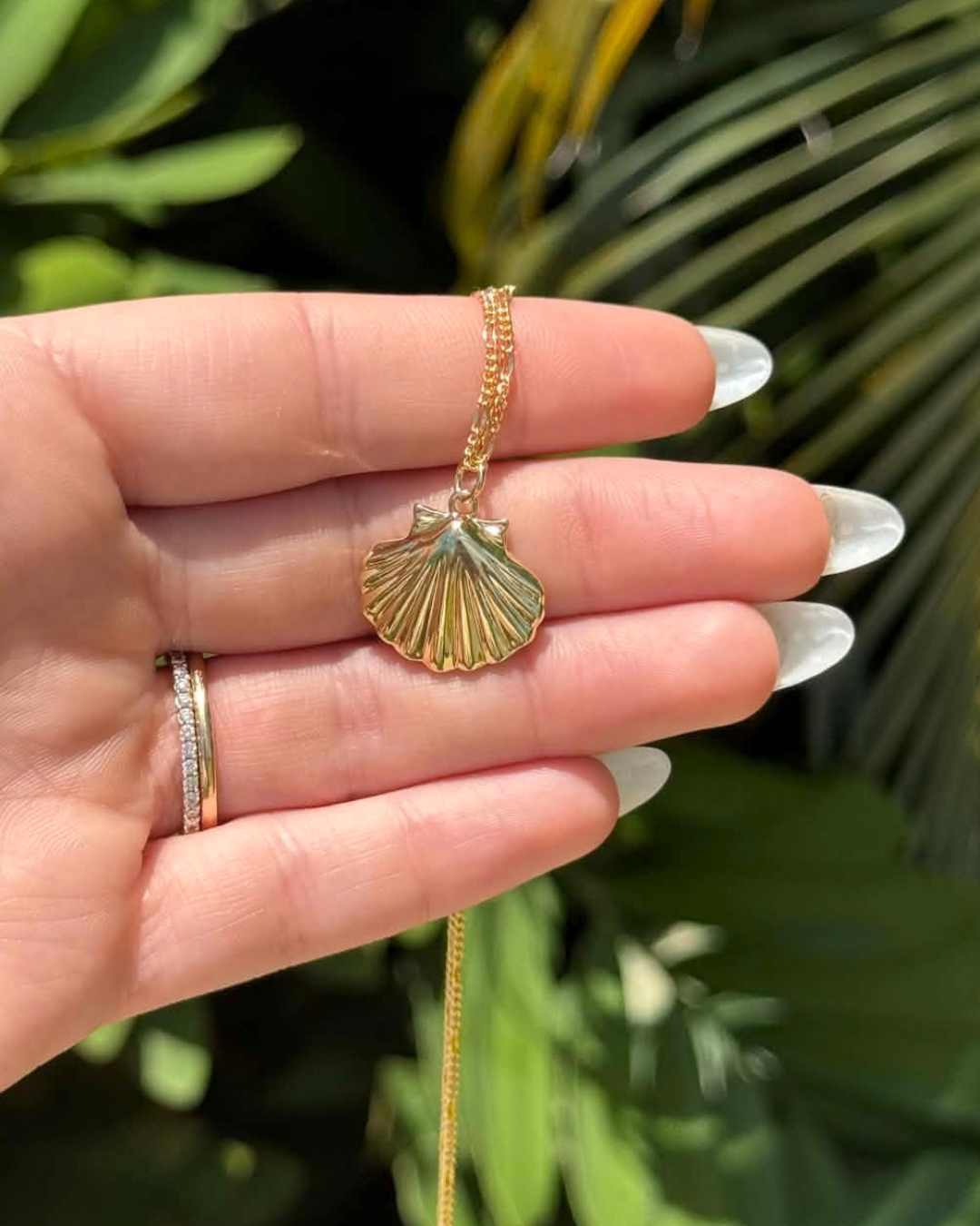18K Gold-Filled Seashell Necklace