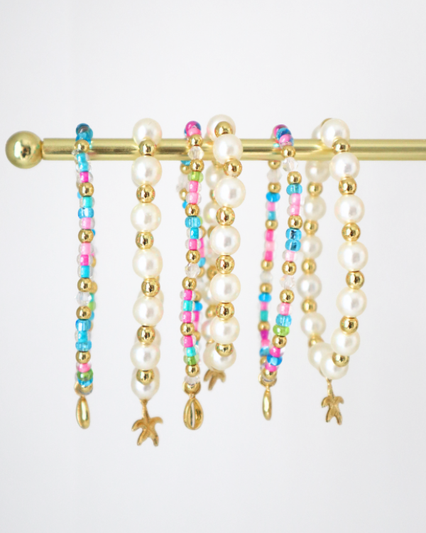 18K Gold Filled Starfish Pearl Bracelet