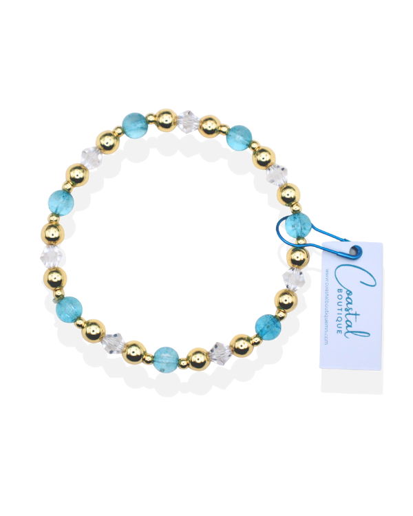 18K Gold Filled Aquamarine Bracelet