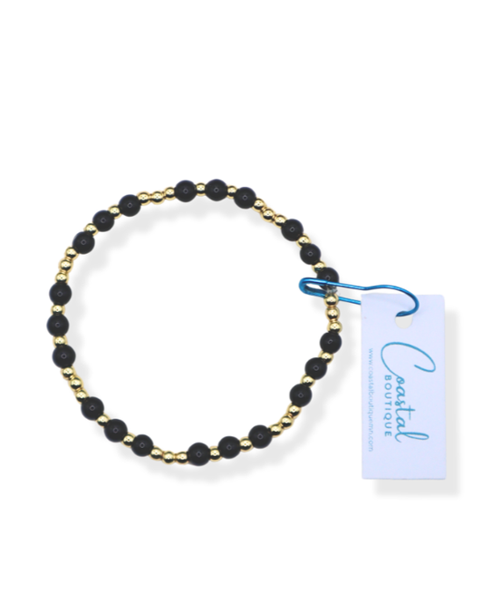 18K Gold-Filled Black Cat Bracelet