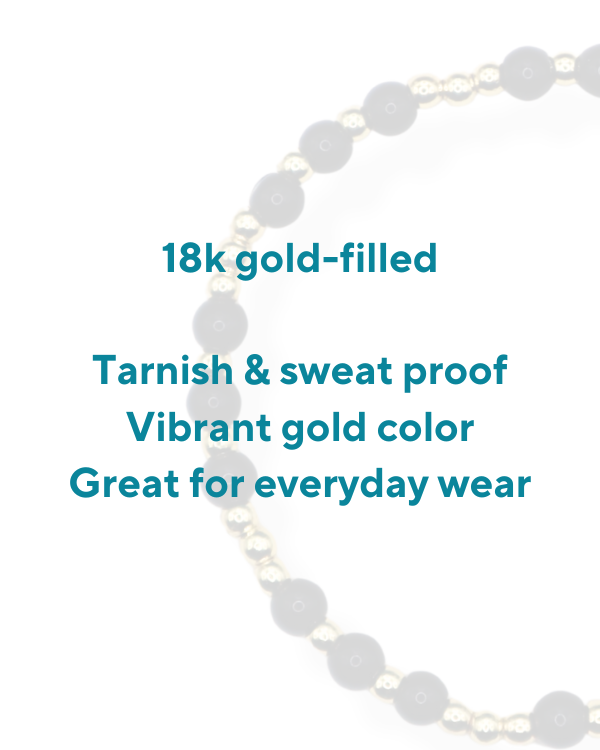 18K Gold-Filled Black Cat Bracelet