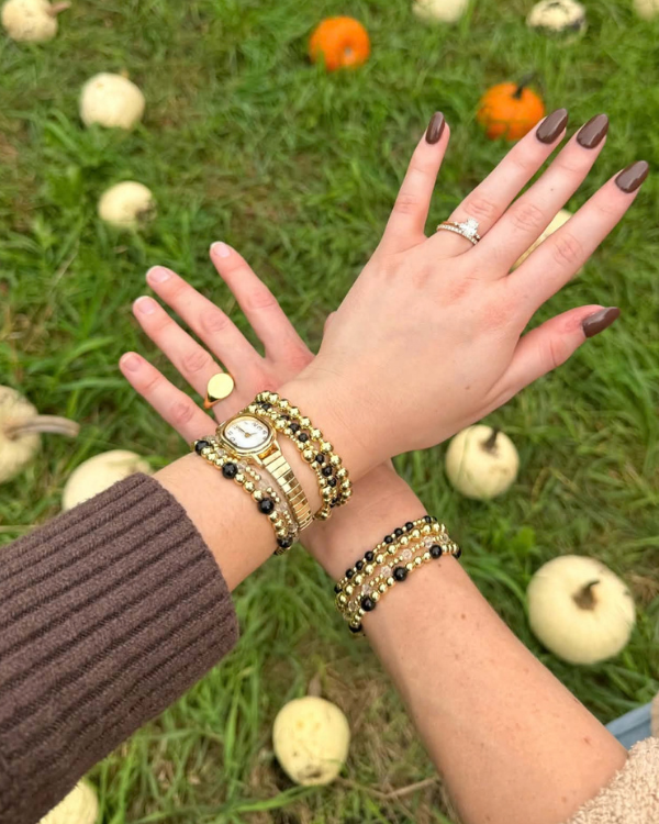 18K Gold-Filled Black Cat Bracelet