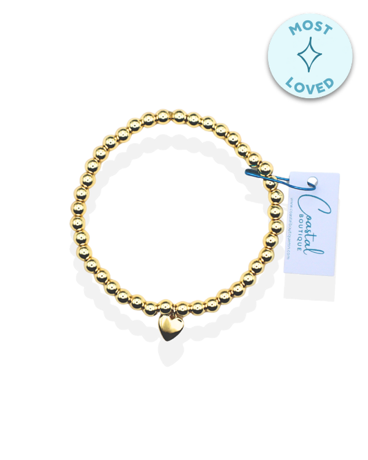 18k Gold Filled Heart Bracelet