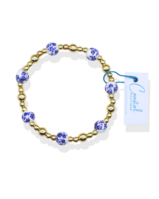 18K Gold Filled Coastal Blues Bracelet