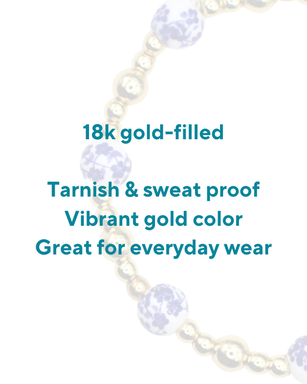 18K Gold Filled Coastal Blues Bracelet