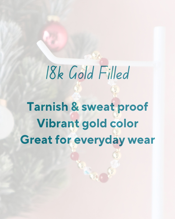 18K Gold Filled Cranberry Spritz Bracelet