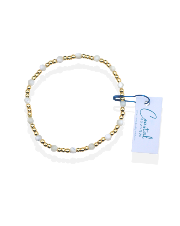 18K Gold Filled Dainty Pearl Bracelet