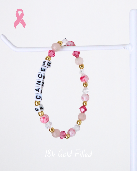 18K Gold Filled F Cancer Bracelet