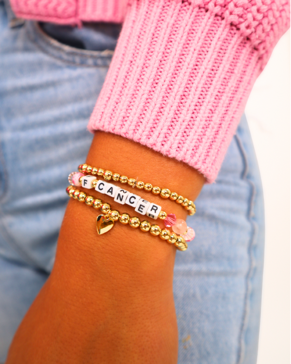 18K Gold Filled F Cancer Bracelet