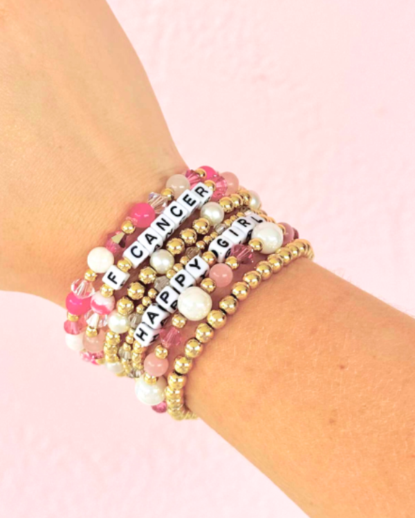 18K Gold Filled F Cancer Bracelet