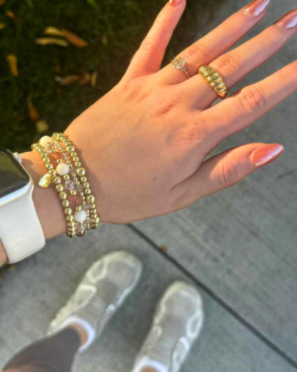 18k Gold Filled Heart Bracelet