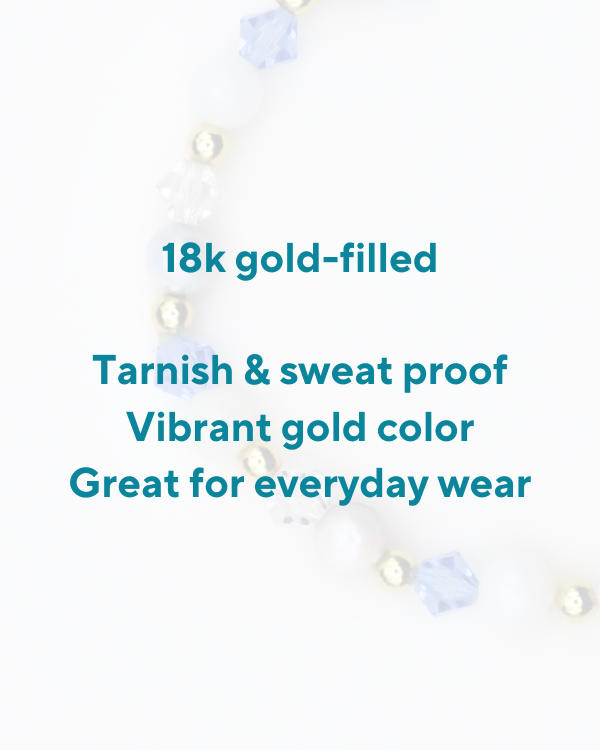 18K Gold Filled Sky Blue Bracelet