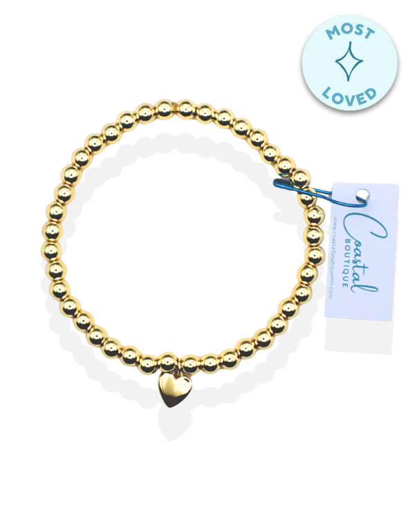 18k Gold Filled Heart Bracelet