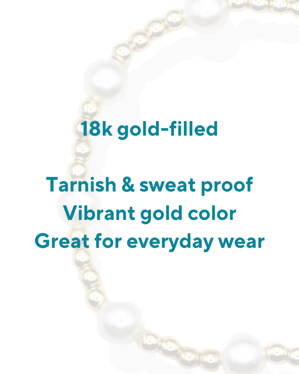 18K Gold Filled Oyster Pearl Bracelet
