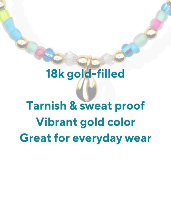 18K Gold Filled Confetti Shores Charm Bracelet