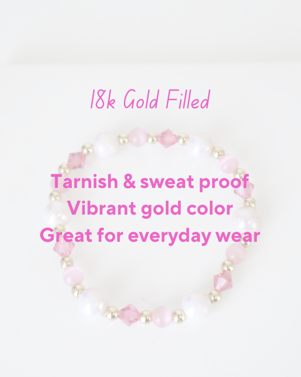 18K Gold Filled Bubblegum Bracelet