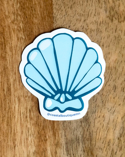 Blue Seashell Sticker