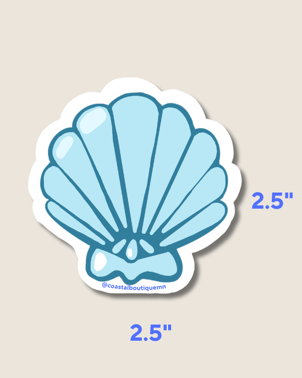 Blue Seashell Sticker