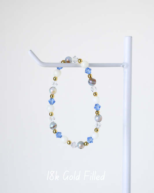 18K Gold Filled Sky Blue Bracelet
