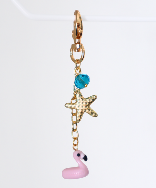 Gold Summer Floaty Bag Charm