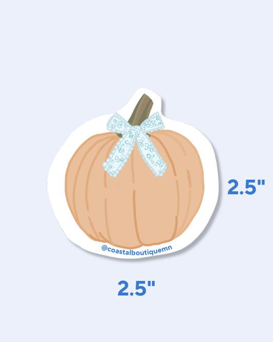 Girly Pumpkin Sticker