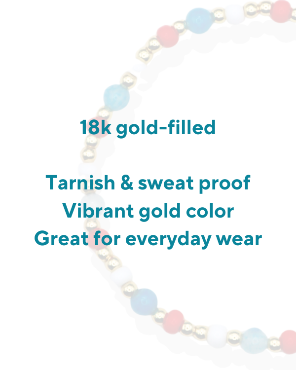 18K Gold Filled USA Baby Bracelet