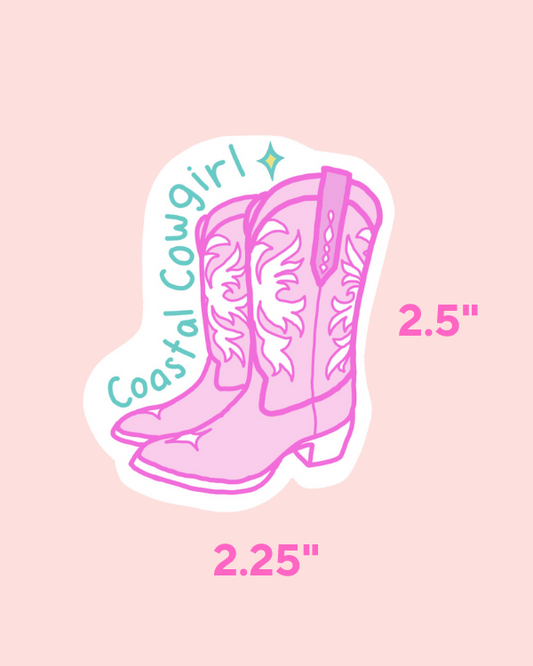 Pink Coastal Cowgirl Sticker
