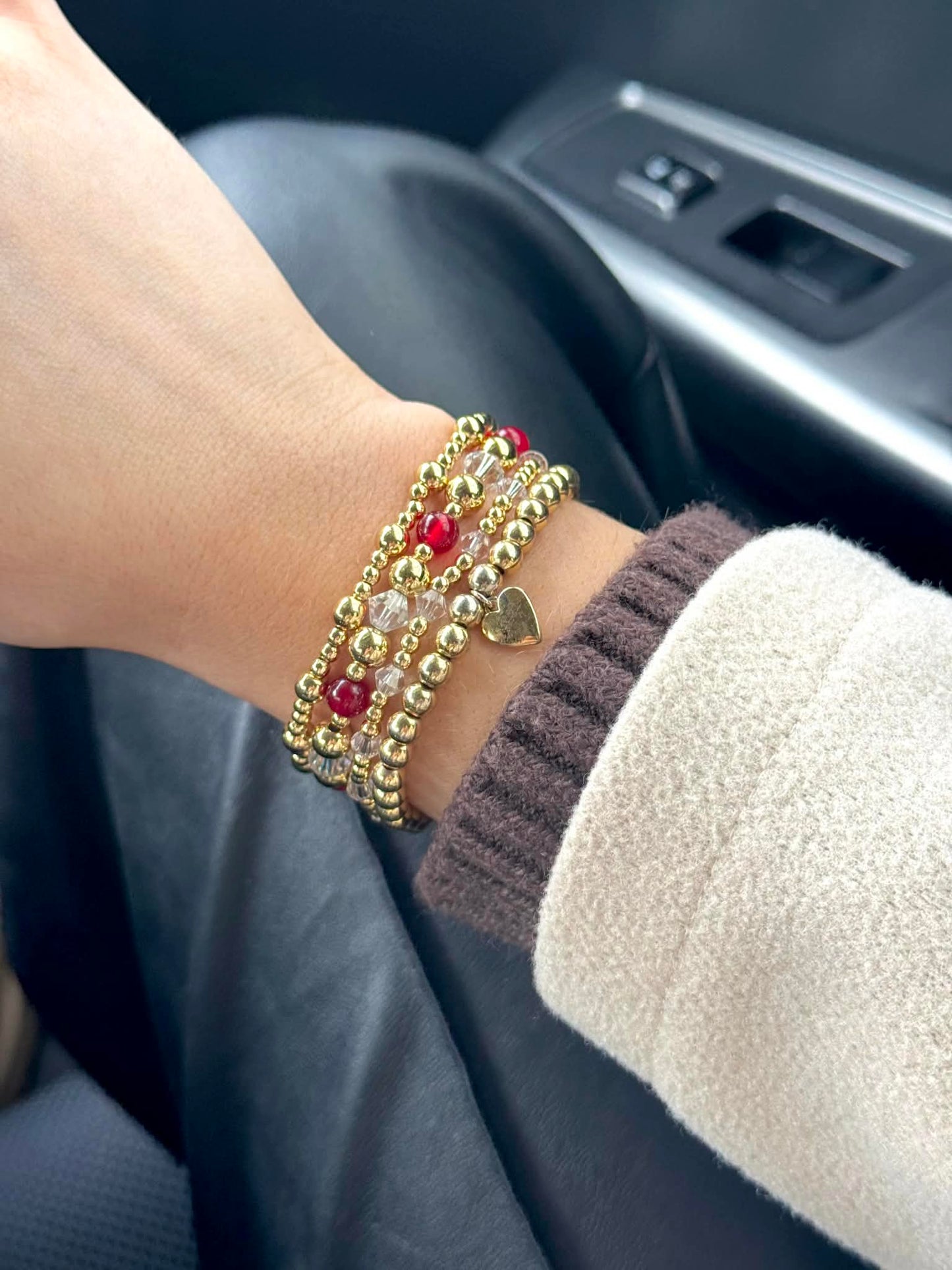 18k Gold Filled Heart Bracelet
