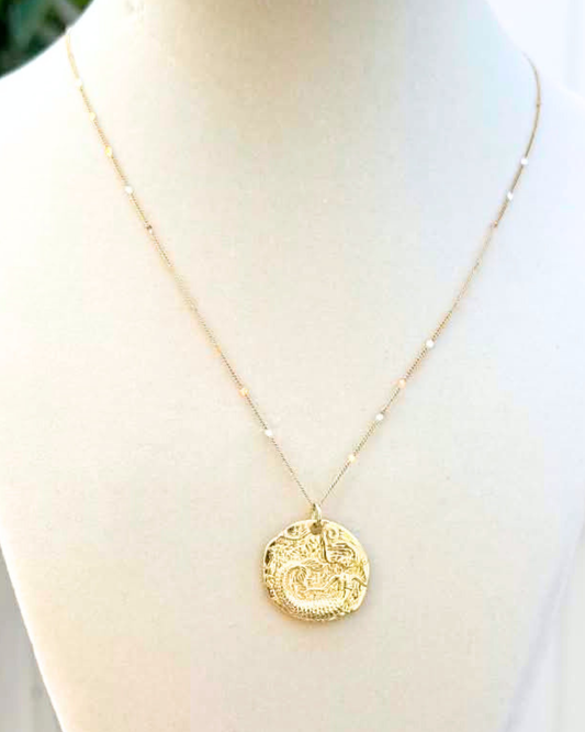 18K Gold Filled Mermaid Pendant Necklace