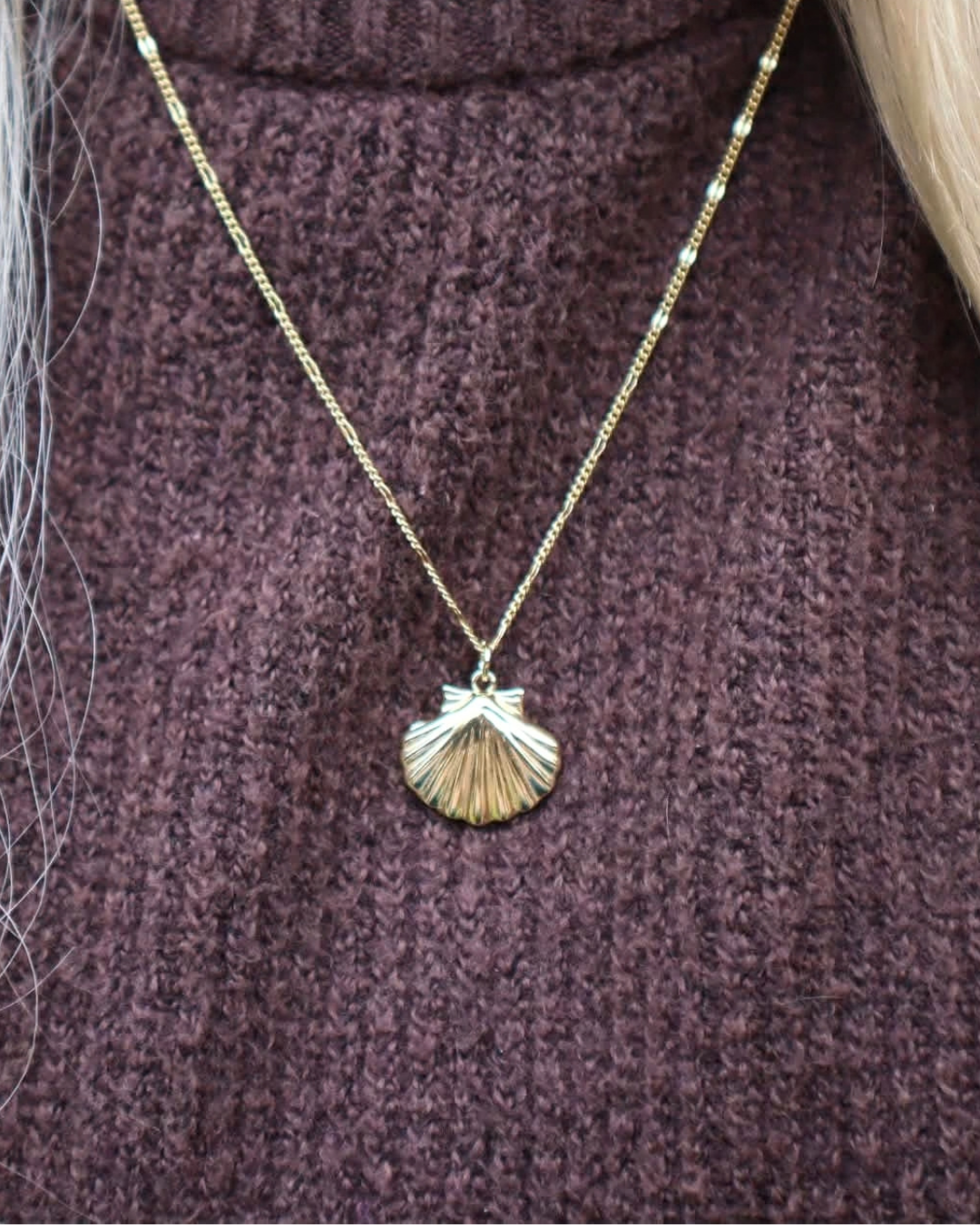 18K Gold-Filled Seashell Necklace