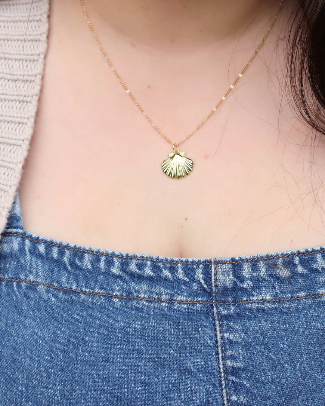 18K Gold-Filled Seashell Necklace